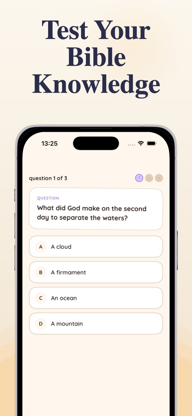 Test your Bible knowledge with quizzes